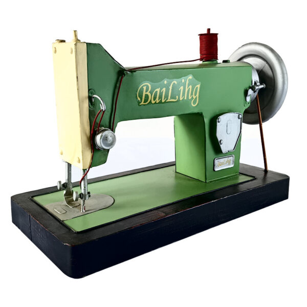 Green Table Top Sewing Machine Decor